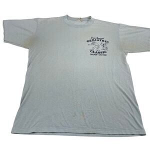 Vintage Single Stitch Geriatric Classic T-Shirt size L Chicago Retro Baseball